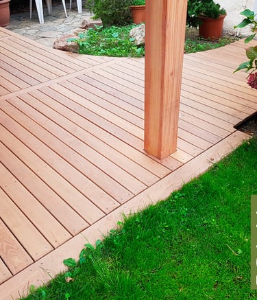 terrasse bois en robinier faux acacia