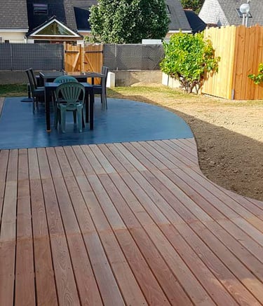 terrasse bois en robinier faux acacia