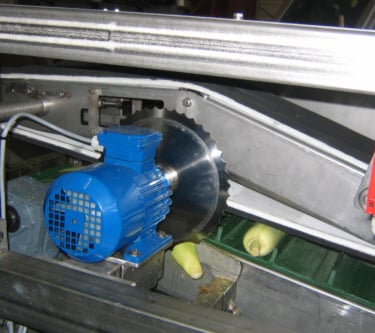 a machine with metal parts