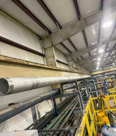 Sparks Welding Water Pipe install for a plant in Arkansas.