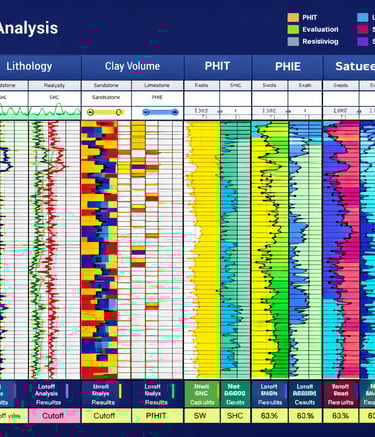Image of a petrophysical analysis