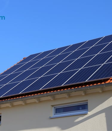 Image de panneaux solaire sur une maison