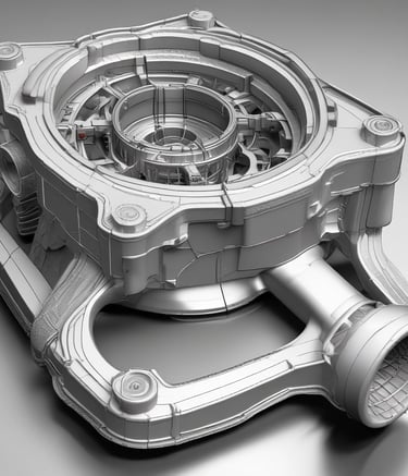 Technician operating a Hexagon 7-axis absolute arm for precise measurements.