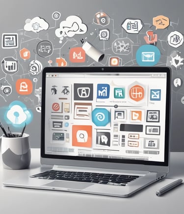 A mobile phone showing a responsive e-commerce website in black and white.