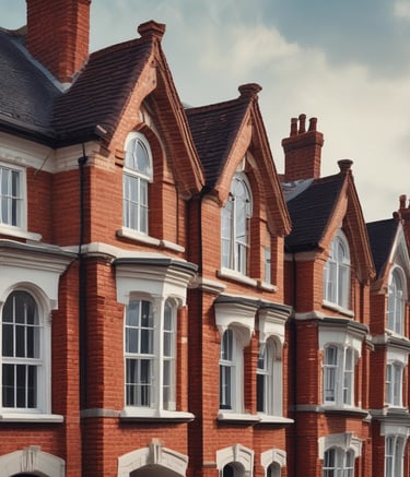 Victorian villa houses in London