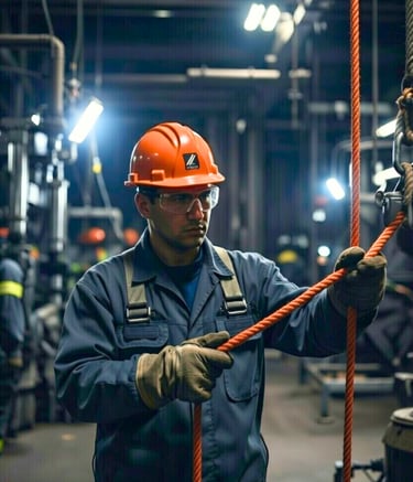 PSC Taglines provide hands-free load guidance, preventing swing, rotation, and pinch injuries in lifting operations.