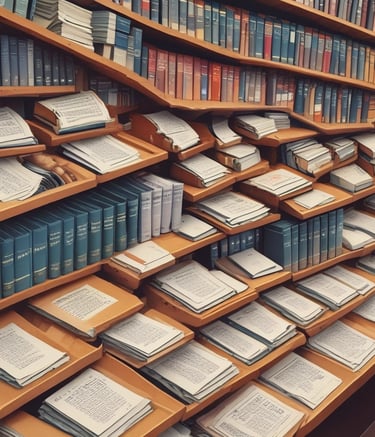A close-up of a vintage law book with a gavel resting on top, set against a dark wooden background.