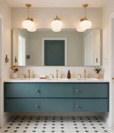 Detail photo of fine finishes in a renovated office space with organized layout