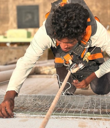 durable mesh material used for pigeon nets in dadar mumbai by arjilli safety nets