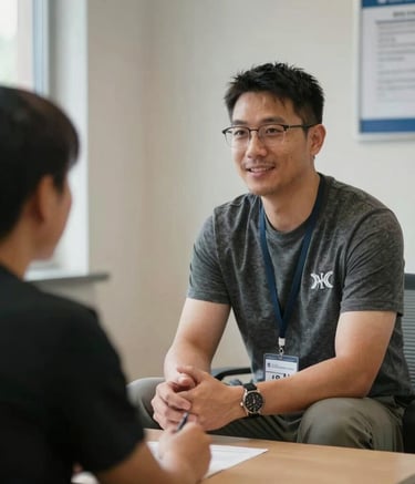 A group of athletes training together outdoors at sunrise.