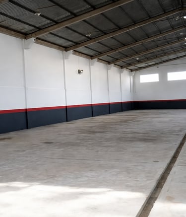 Pintura industrial de paredes em galpão