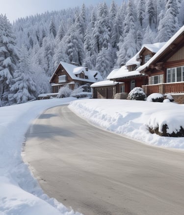 A scenic view of Beaver Creek with a well-maintained luxury property in the foreground.