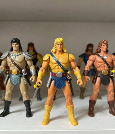 Magic: The Gathering cards in graded cases displayed in a glass cabinet.