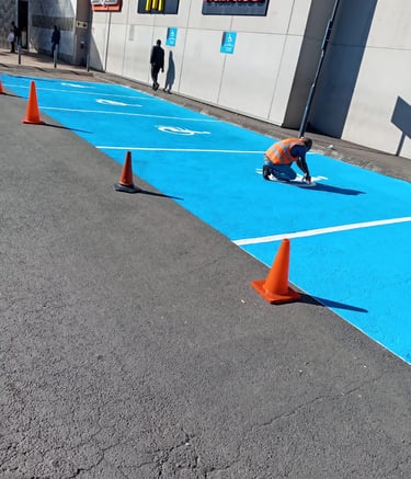 Roadmarking in Montclair Durban