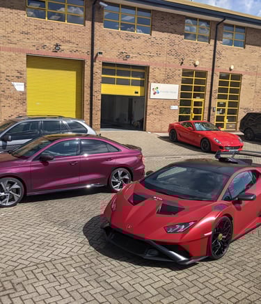 detail wrap on Lamborghini hurican  sto