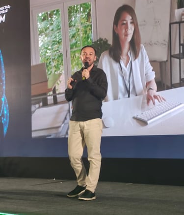 Cleidson Gonçalves em uma palestra sobre gestão do tempo e aprendizagem