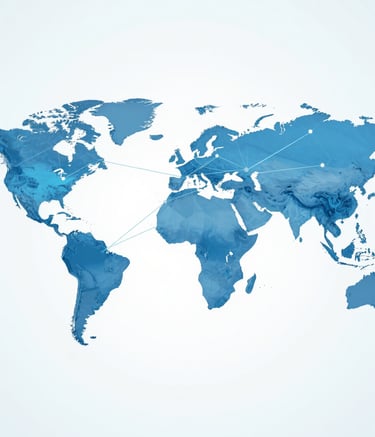 An abstract, modern digital landscape showing interconnected nodes and clean lines representing global connectivity and innovation. The design is sophisticated and uses brand colors #3A8D9B and #A0DCE8 against a clean light background.