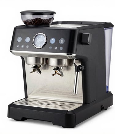 A sparkling clean Sage coffee machine freshly serviced and ready to brew.