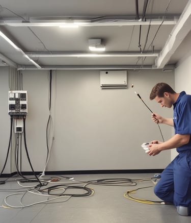 Close-up of eco-friendly cleaning products arranged on a shelf.