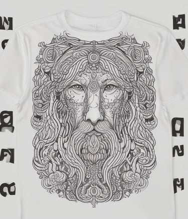 A vibrant t-shirt design featuring bold colors and modern typography.