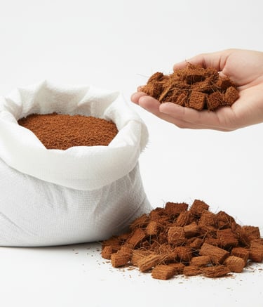 Cocochip sabut cincang sesuai untuk orkid dan bromeliad