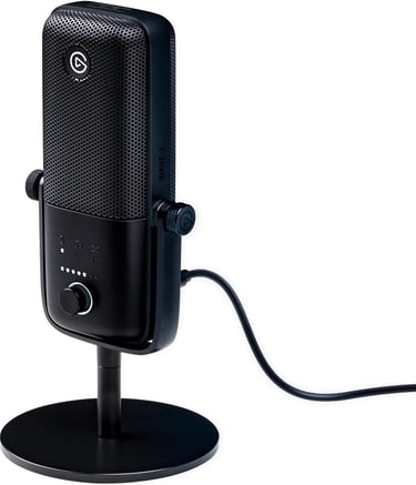 a microphone with a microphone attached to it
