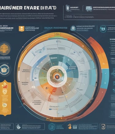 A cybersecurity expert reviewing data protection strategies on multiple screens