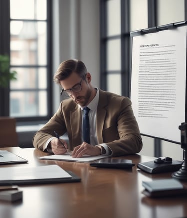 A professional notary public securely notarizing a digital document on a laptop