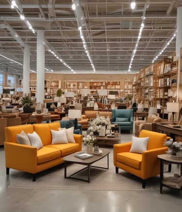A bustling warehouse with neatly stacked pallets ready for shipment.