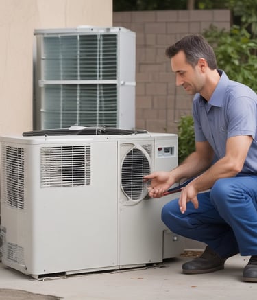 Satisfied customer shaking hands with a saya aircon technician in front of a fridge