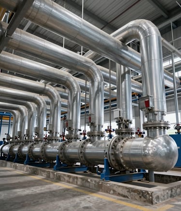 Technicians monitoring high-tech equipment inside K2A Industries plant.