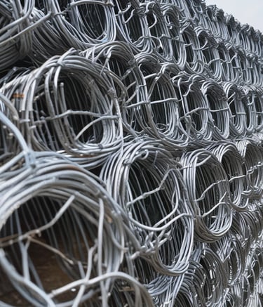 Wide view of CV Benteng Mandiri factory with machines producing wire mesh.
