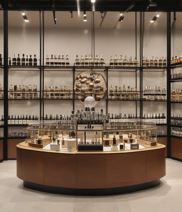 Hands packaging delicate perfume bottles with care in a family-run workshop.