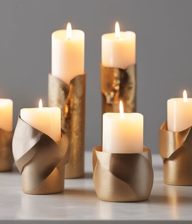 An artisan carefully crafting a stone candle vessel.