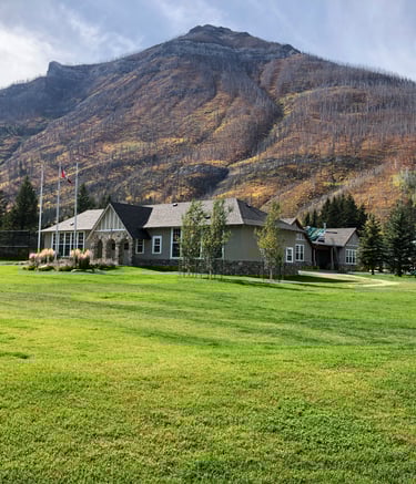 Waterton Community Centre in Fall by Scott Barton