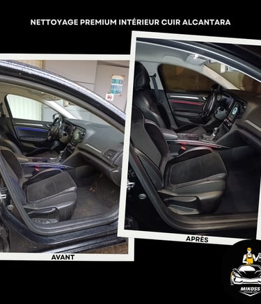 esthétique automobile intérieur avant après