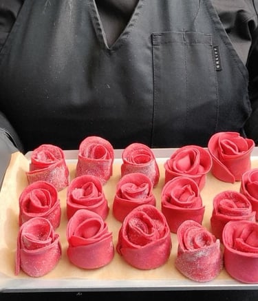 Kitchen Technique Alt: Close-up of a chef's hands preparing ingredients on a kitchen surface