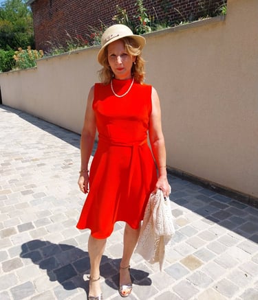 robe de cérémonie orange sur-mesure
