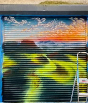 un graffiti en cour de création