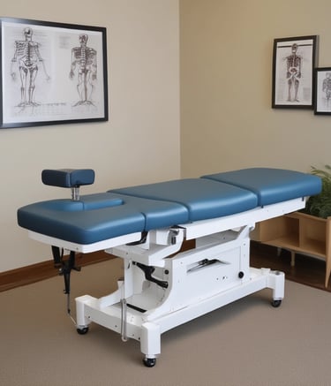 A close-up of hands performing a spinal adjustment.