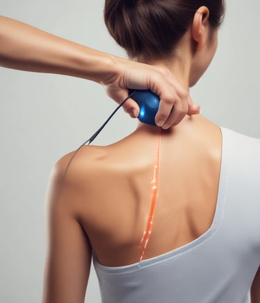 A collection of chiropractic tools on a clean table.