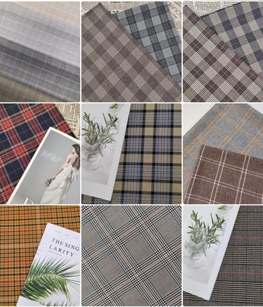 twill plaid fabric sample