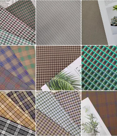 poly cotton woven fabric swatch