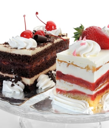 a cake with a slice of cake on top of it