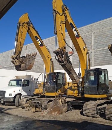 Excavadoras en Santa Catarina, Nuevo León