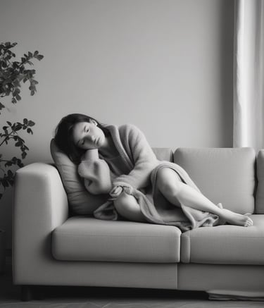 A serene therapy session with a calm environment.