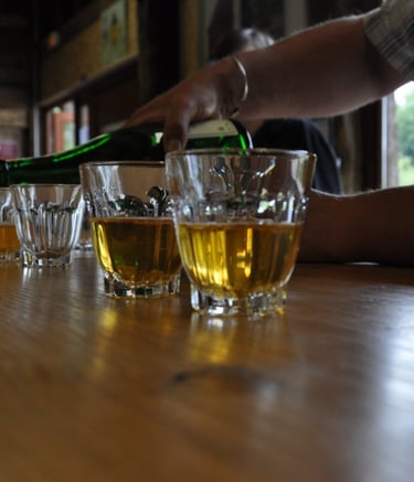 Dégustation de cidre de l'ecomusée de la pomme et du cidre