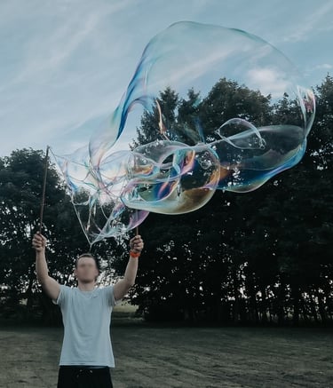 žaidimų nuoma Klaipėdoje_milžiniški muilo burbulai