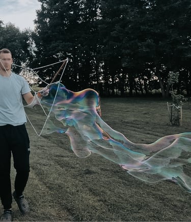 žaidimų nuoma Klaipėdoje_milžiniški muilo burbulai