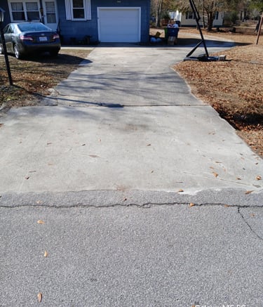 Before driveway cleaning